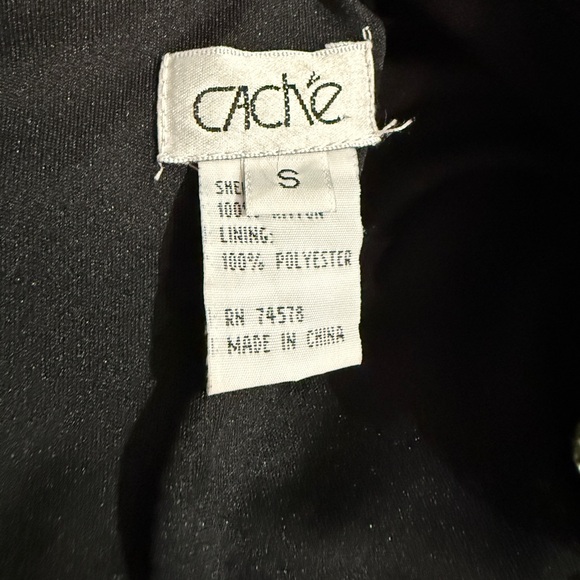 Y2K Black Crochet Floral Dress by Cachet - Size S - Picture 12 of 13